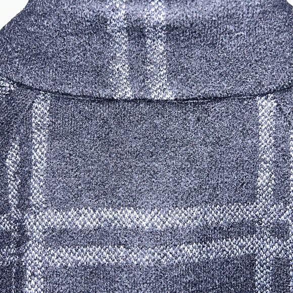 Adrienne Vittadini Gray Black Plaid Wool Coat Women’s Sz 1X - Picture 12 of 13